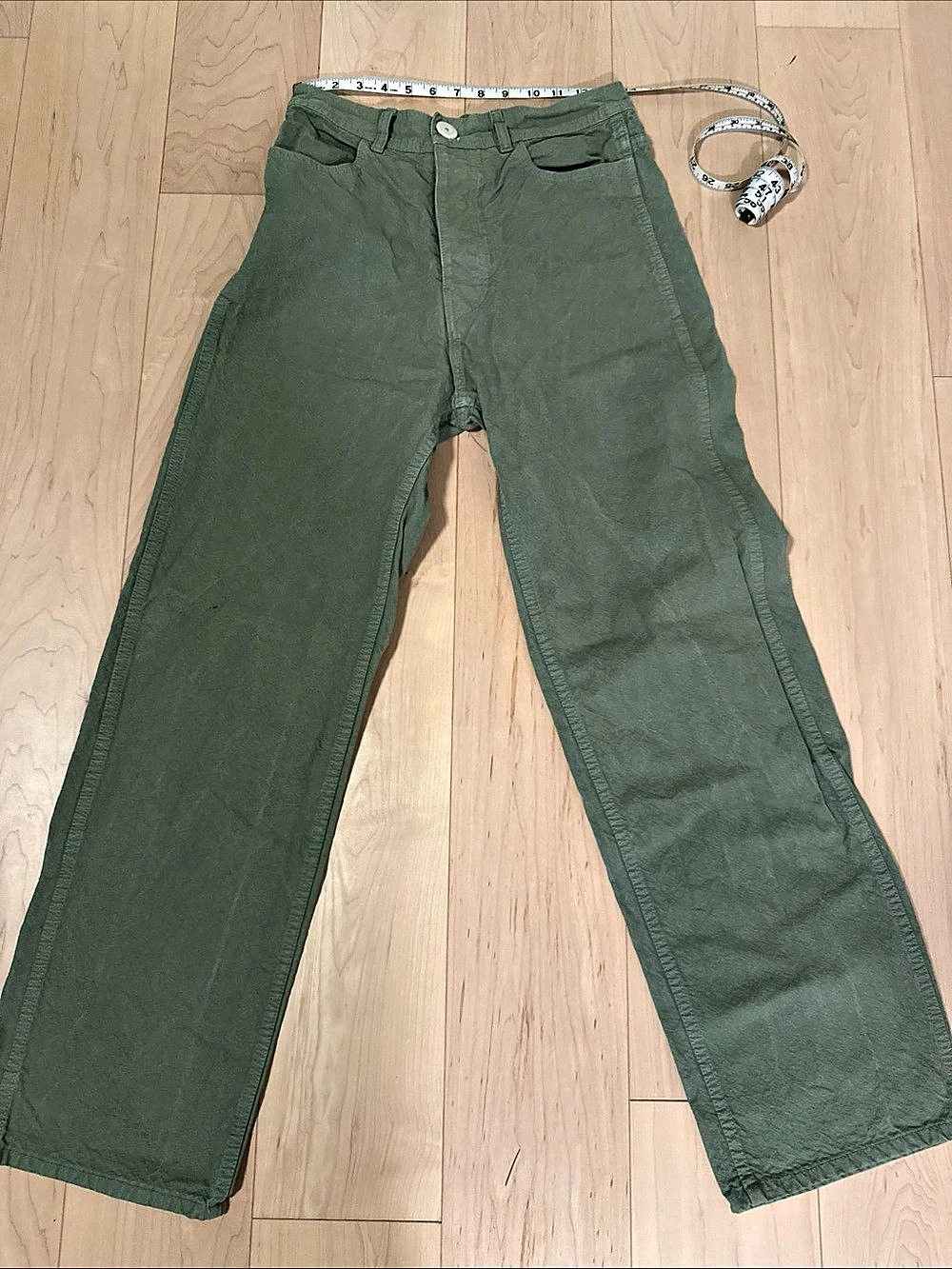 Jesse kamm California cali slim yucca Green Straight-Leg Trousers size 8
